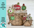 Merry Christmas For The Flower Basket Interchangeable File SVG, TINY Holiday, Ornaments, Tiered Tray, Glowforge, LuckyHeartDesignsCo